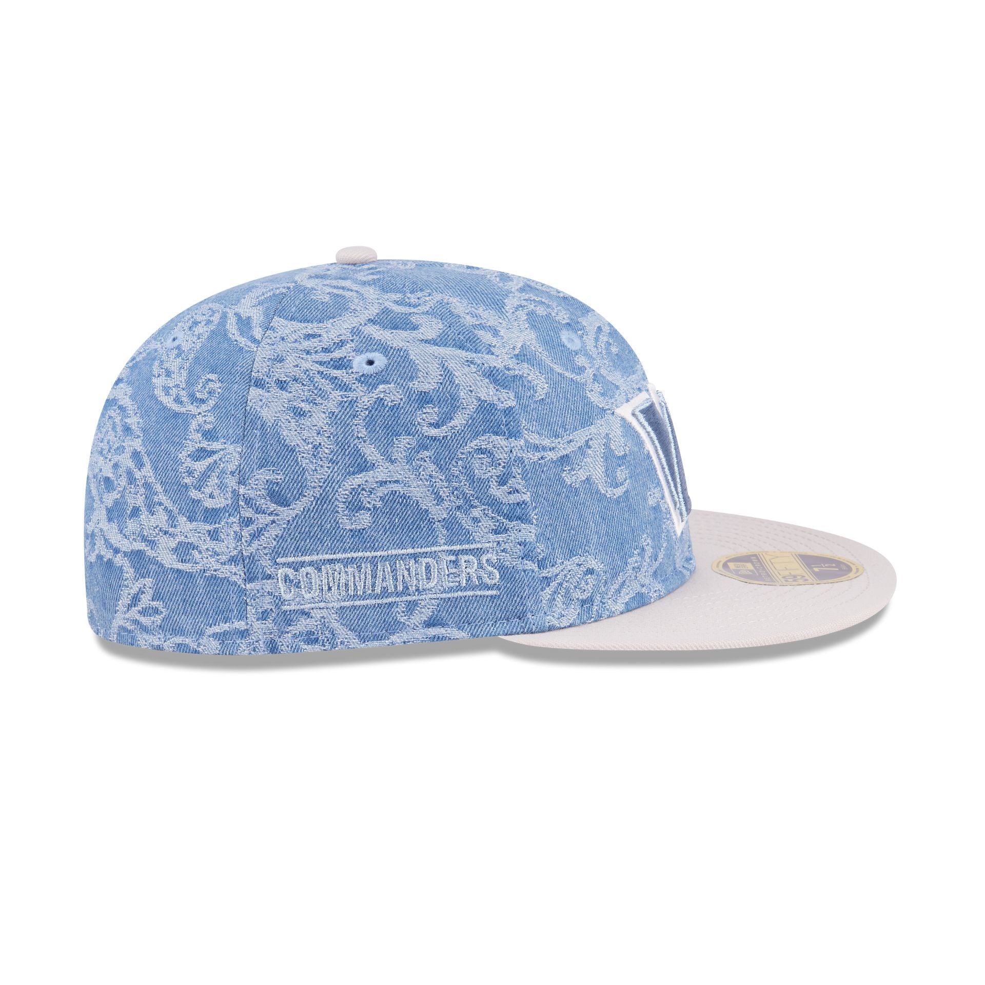 Just Caps Jacquard Denim Washington Commanders Retro Crown 59FIFTY Fitted Hat