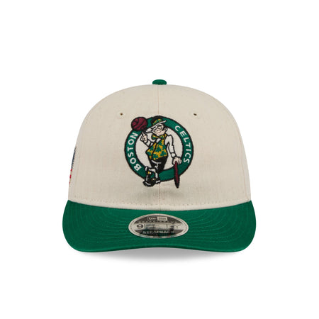 Boston Celtics Three Looms Americana Herringbone Retro Crown 9FIFTY Adjustable Hat