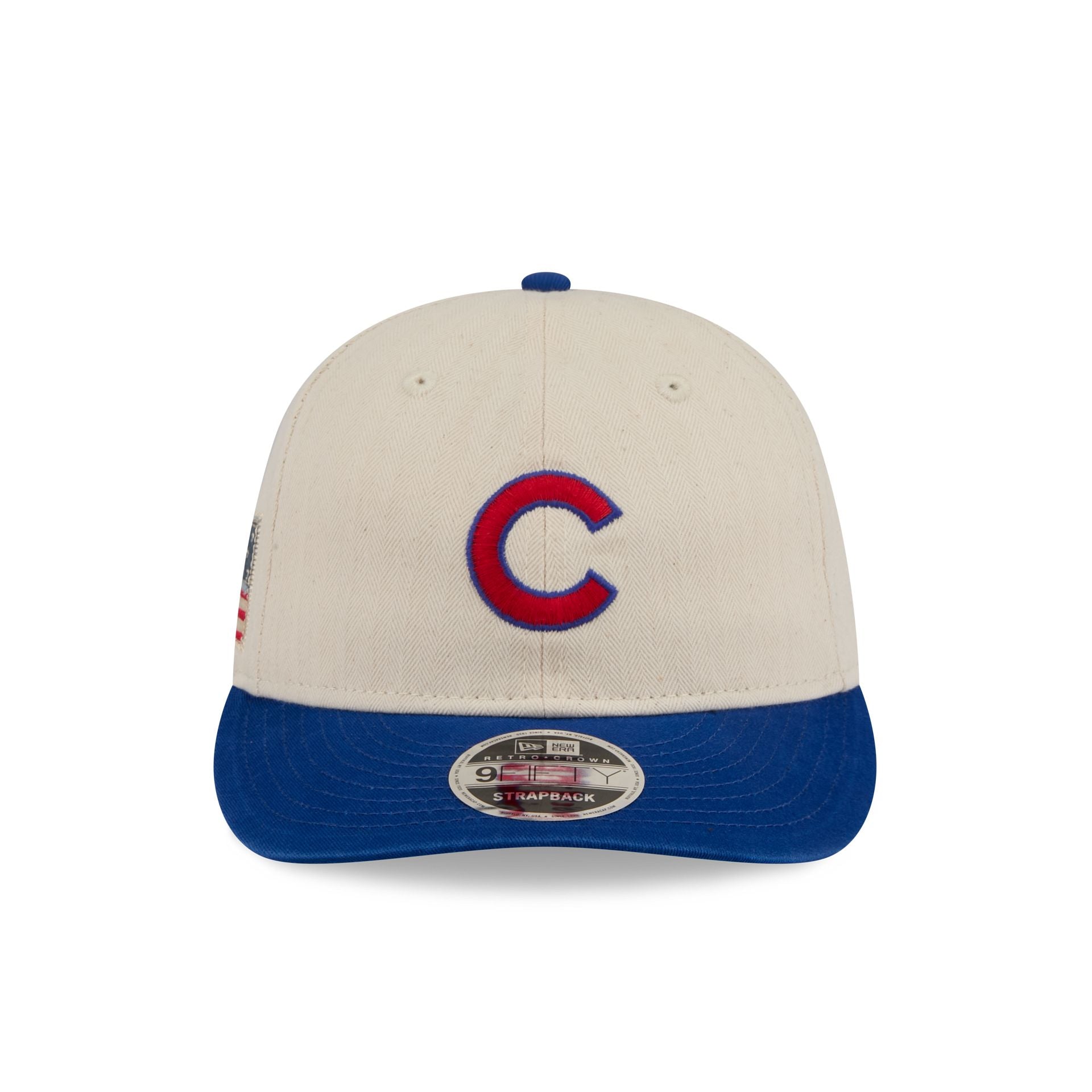 Chicago Cubs Three Looms Americana Herringbone Retro Crown 9FIFTY Adjustable Hat