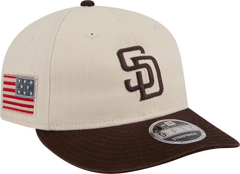 San Diego Padres Three Looms Americana Herringbone Retro Crown 9FIFTY Adjustable Hat