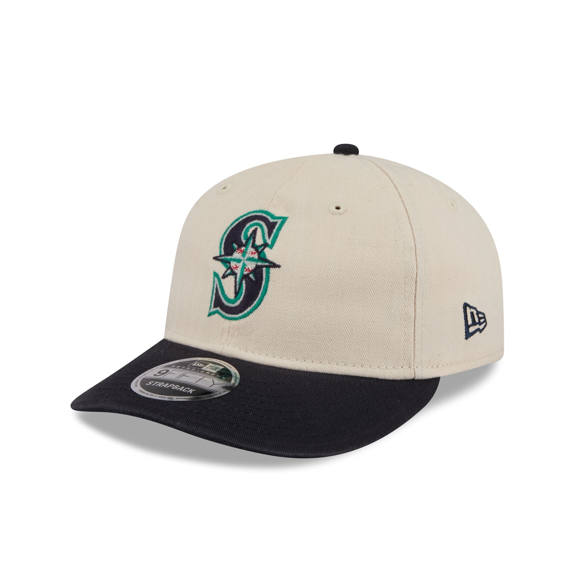 Seattle Mariners Three Looms Americana Herringbone Retro Crown 9FIFTY Adjustable Hat