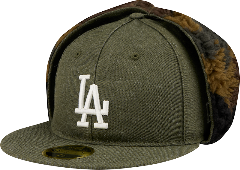Los Angeles Dodgers Three Looms Cotton Twill Camo Retro Crown Dog Ear 59FIFTY Fitted Hat