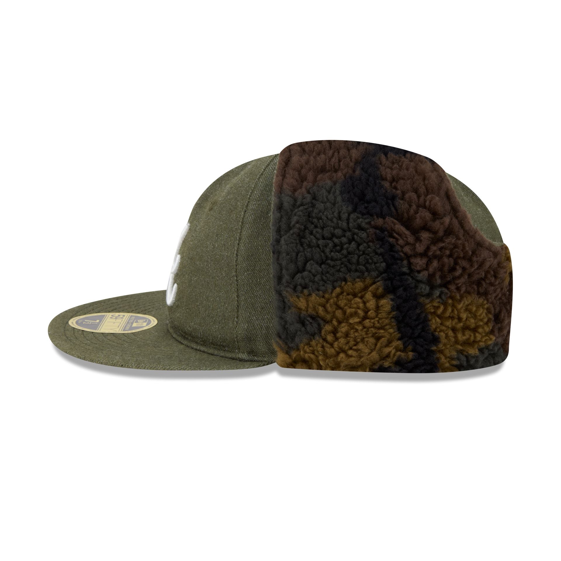 Atlanta Braves Three Looms Cotton Twill Camo Retro Crown Dog Ear 59FIFTY Fitted Hat