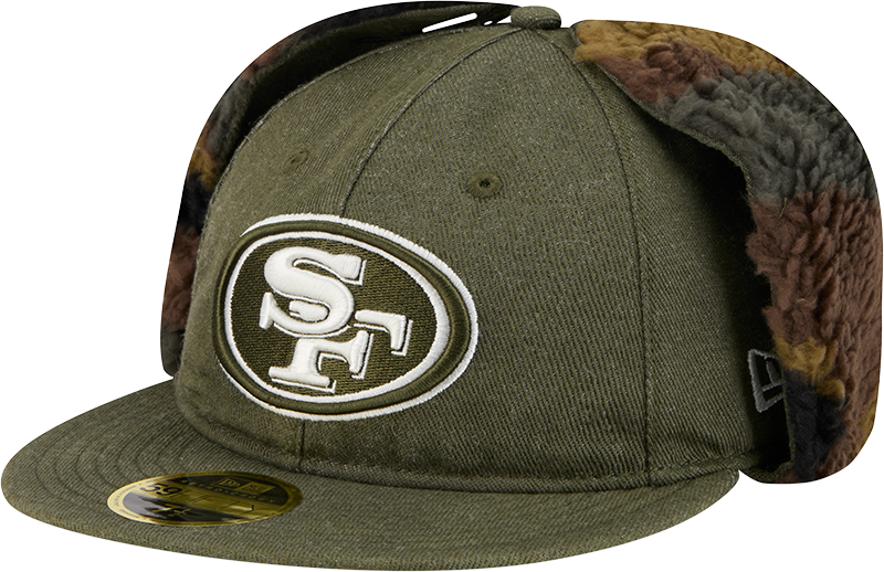 San Francisco 49ers Three Looms Cotton Twill Camo Retro Crown Dog Ear 59FIFTY Fitted Hat
