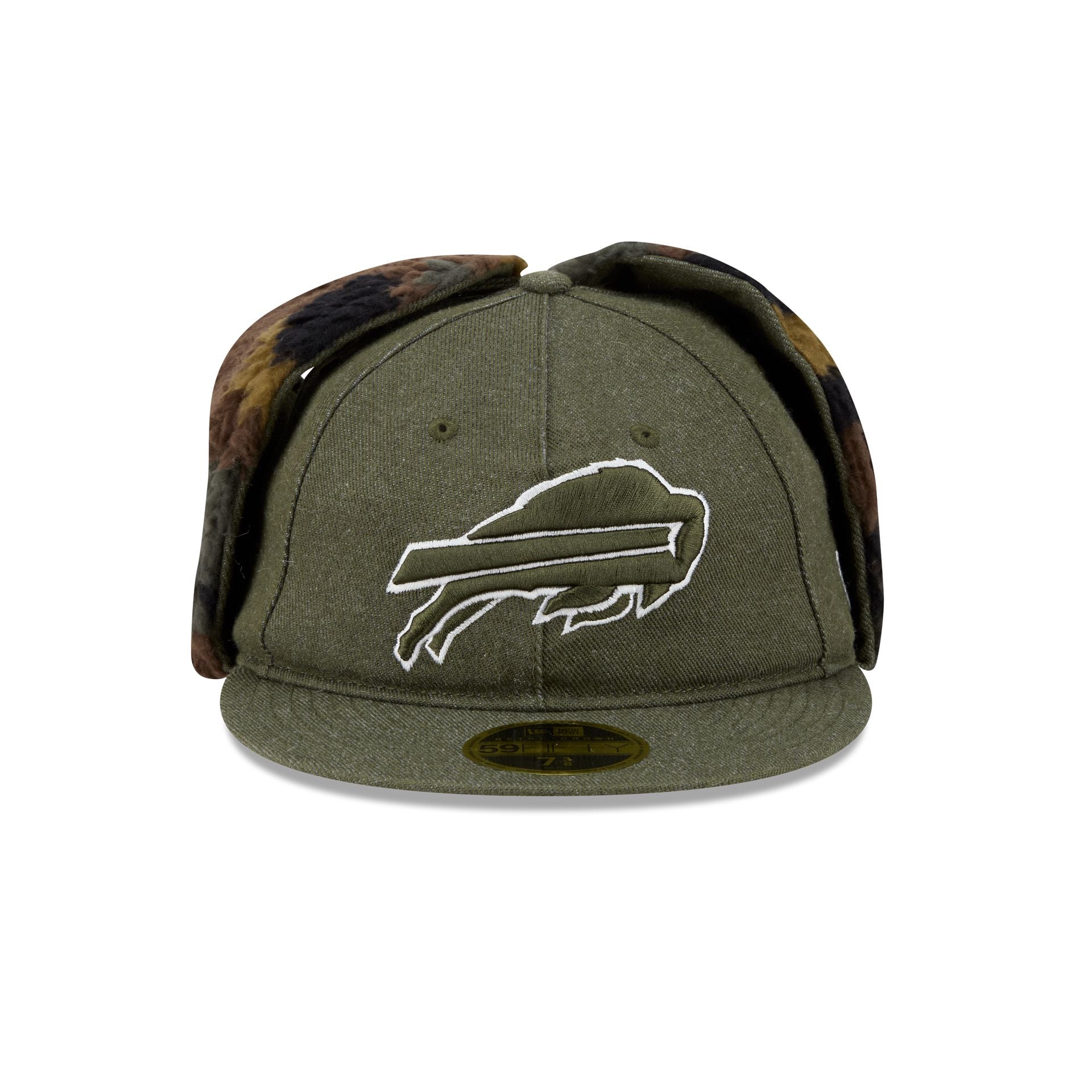 Buffalo Bills Three Looms Cotton Twill Camo Retro Crown Dog Ear 59FIFTY Fitted Hat