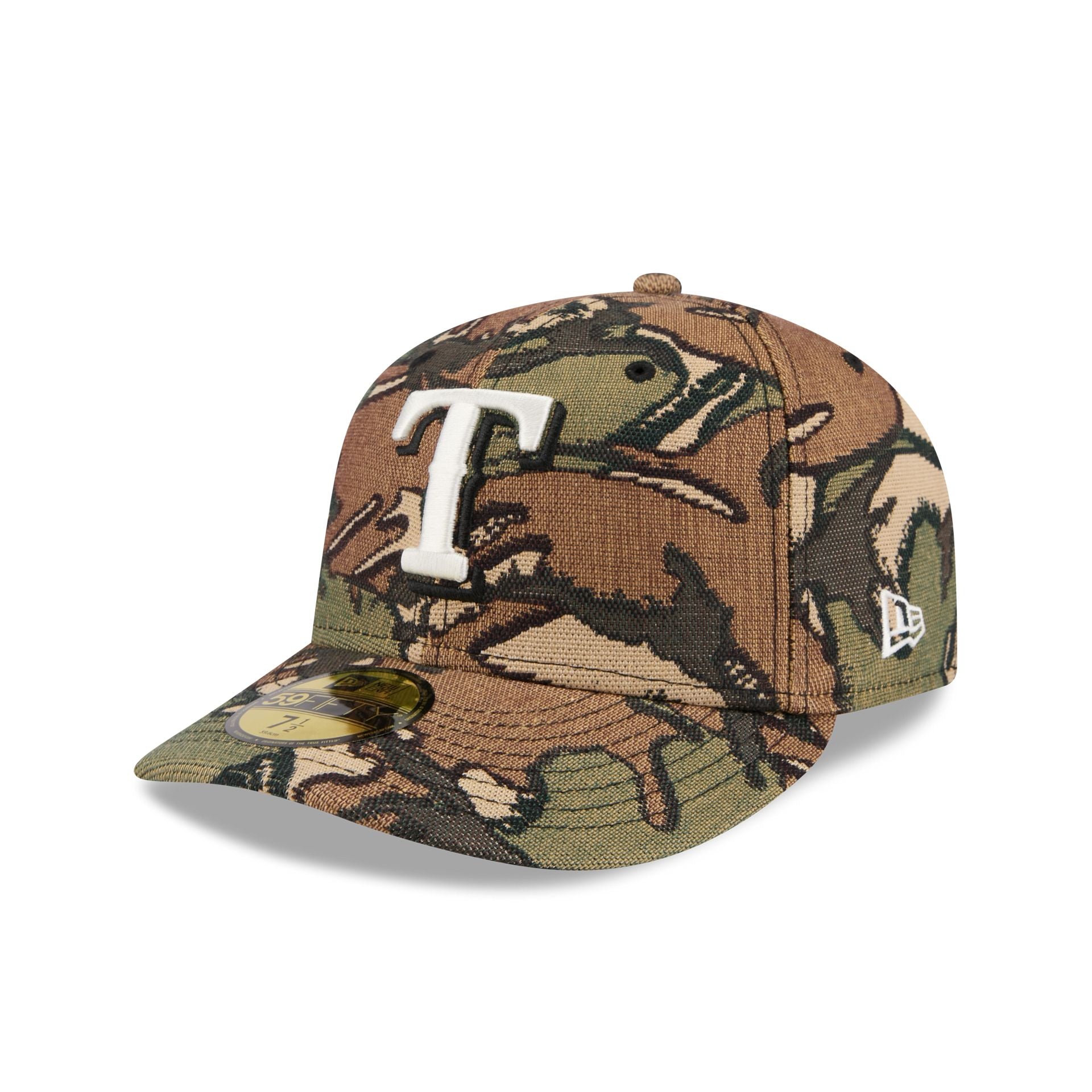 Texas Rangers Three Looms Jacquard Camo 59FIFTY Fitted Hat