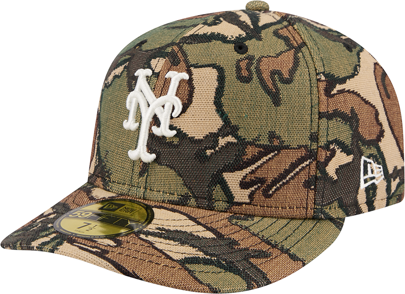 New York Mets Three Looms Jacquard Camo 59FIFTY Fitted Hat