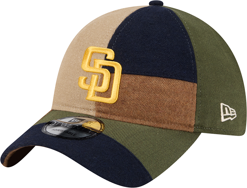 San Diego Padres Three Looms Cotton Twill Patchwork 9TWENTY Adjustable Hat