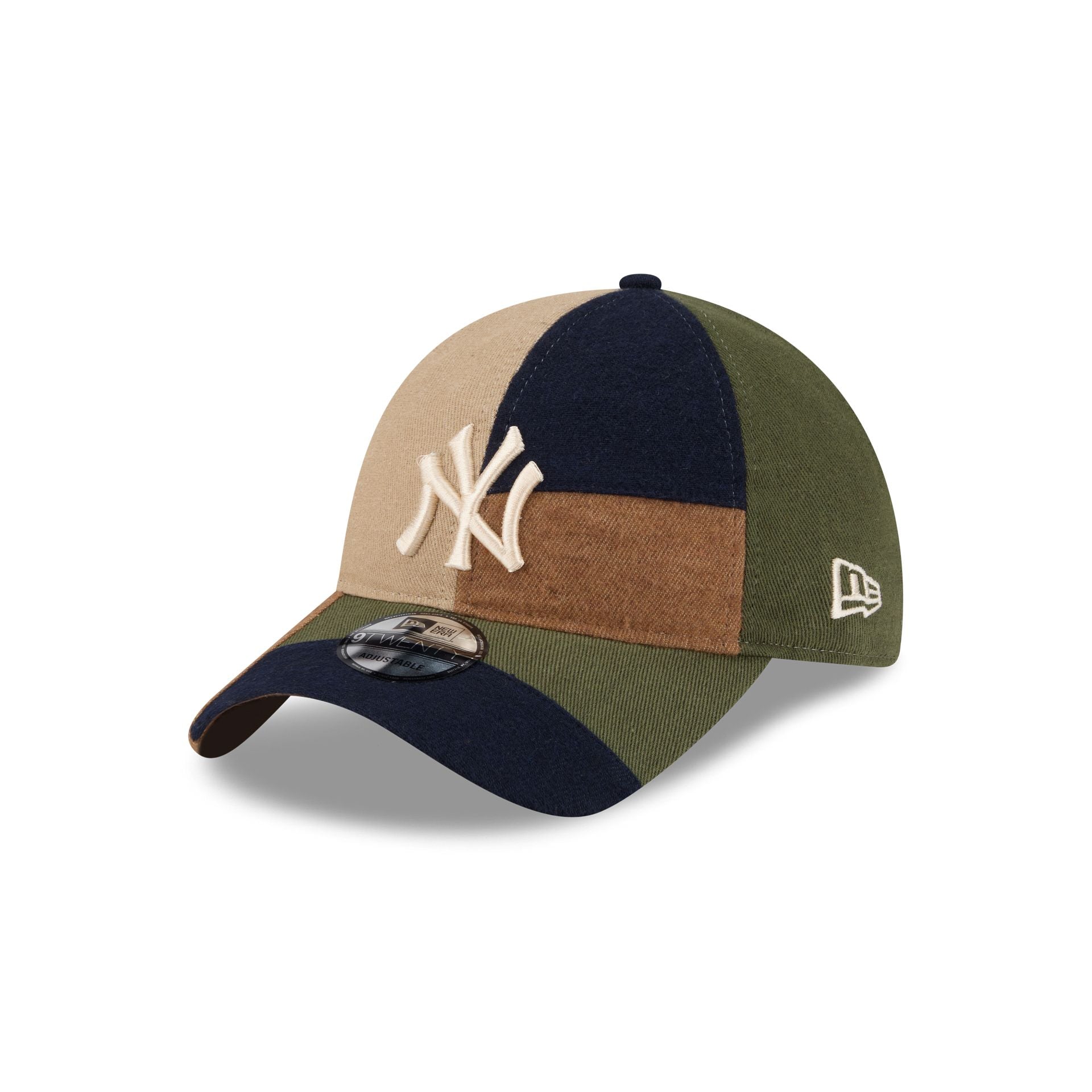 New York Yankees Three Looms Cotton Twill Patchwork 9TWENTY Adjustable Hat