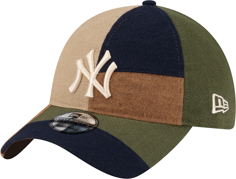 New York Yankees Three Looms Cotton Twill Patchwork 9TWENTY Adjustable Hat