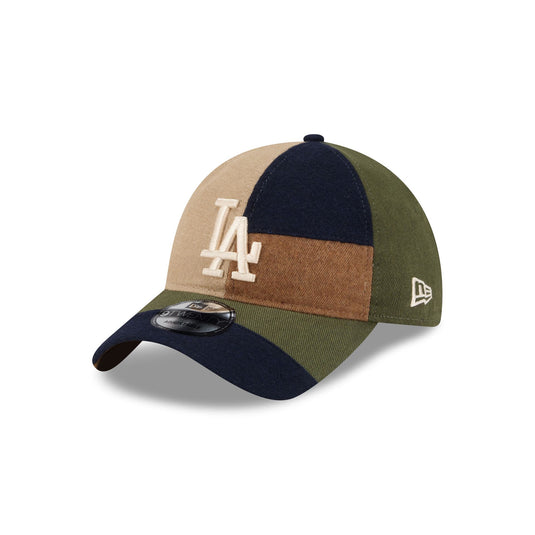 Los Angeles Dodgers Three Looms Cotton Twill Patchwork 9TWENTY Adjustable Hat - New Era Cap