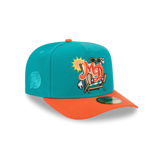 Miami Dolphins Cartoon 59FIFTY A-Frame Fitted Hat - New Era Cap
