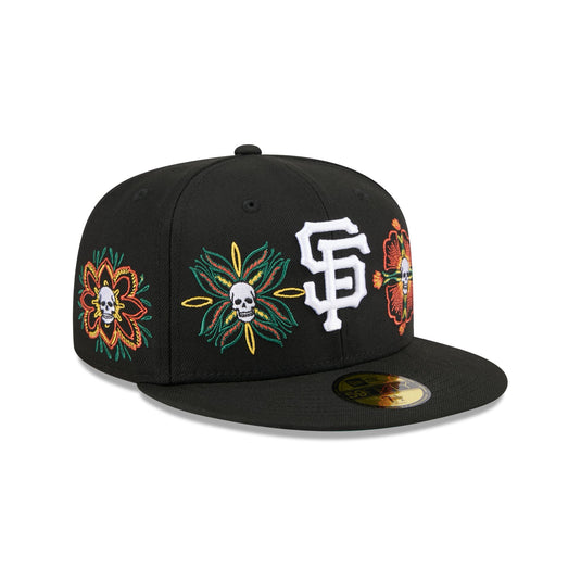 San Francisco Giants Day of the Dead Skull & Flowers 59FIFTY Fitted Hat - New Era Cap