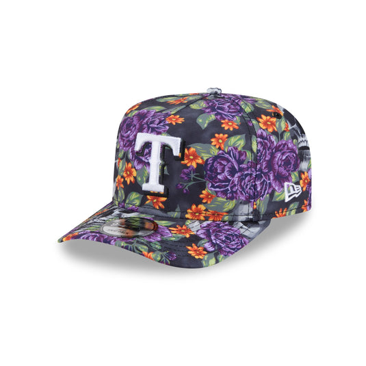 Texas Rangers Day of the Dead Skull & Roses 9FIFTY A-Frame Snapback - New Era Cap