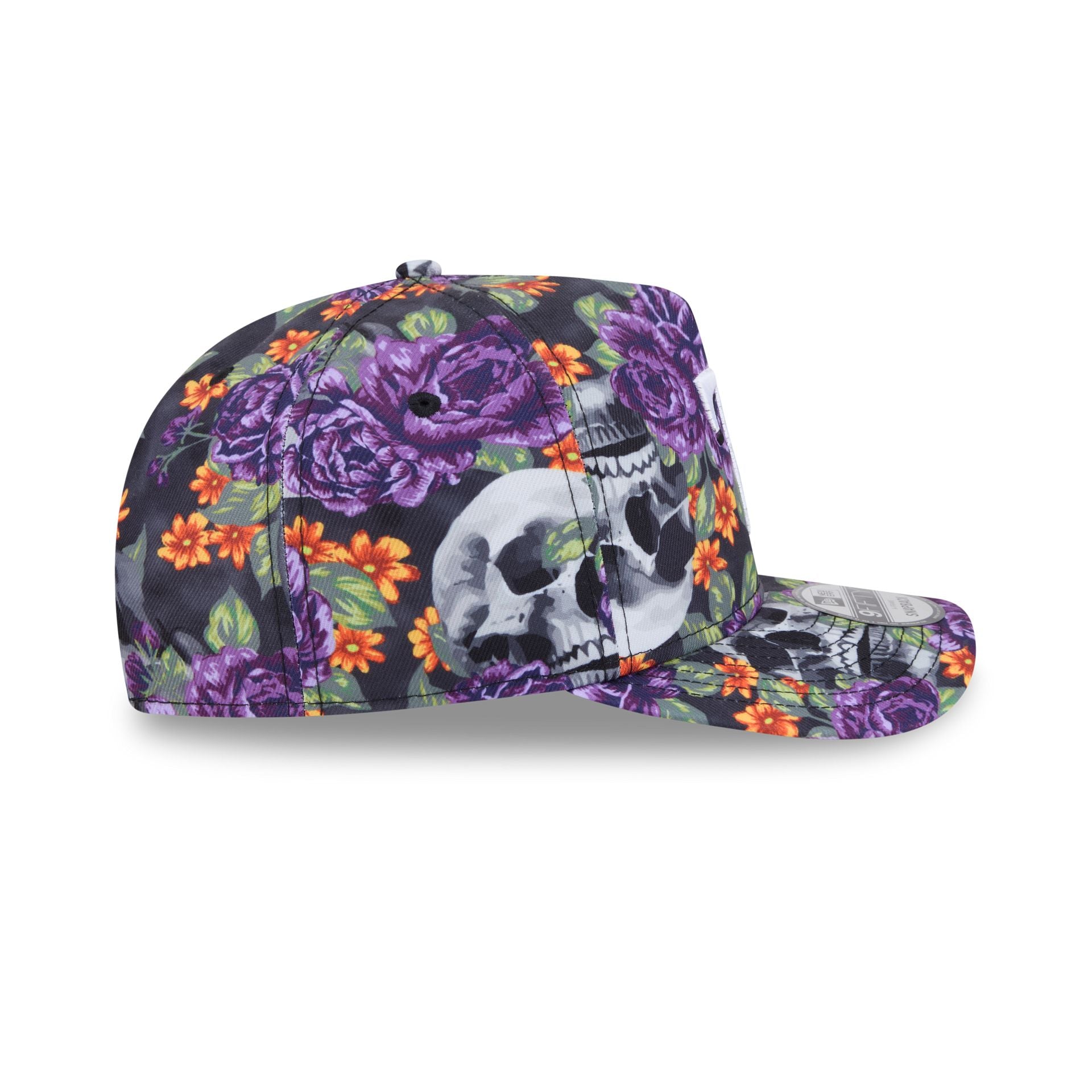 Texas Rangers Day of the Dead Skull & Roses 9FIFTY A-Frame Snapback