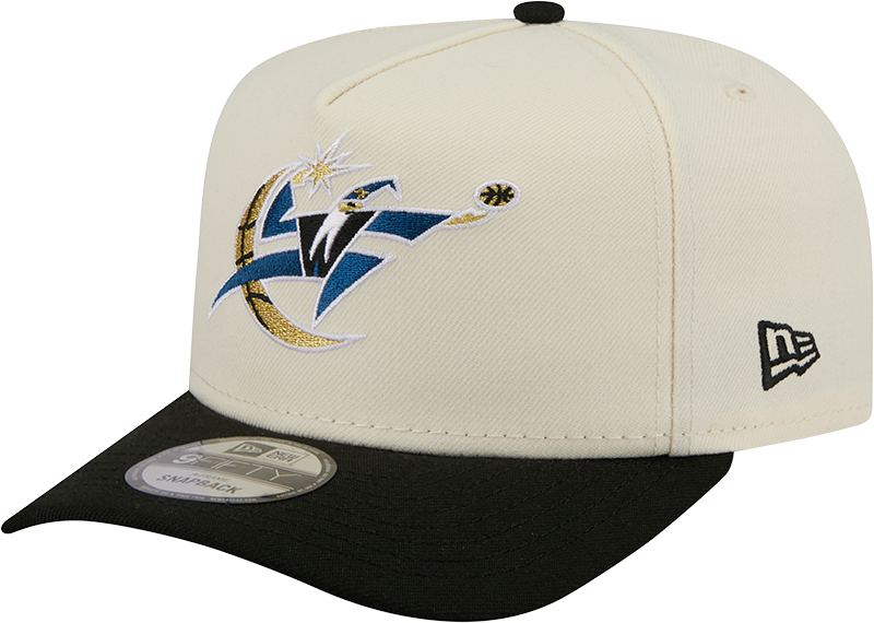 Washington Wizards 2007-2011 Hardwood Classics Chrome White 9FIFTY A-Frame Snapback Hat