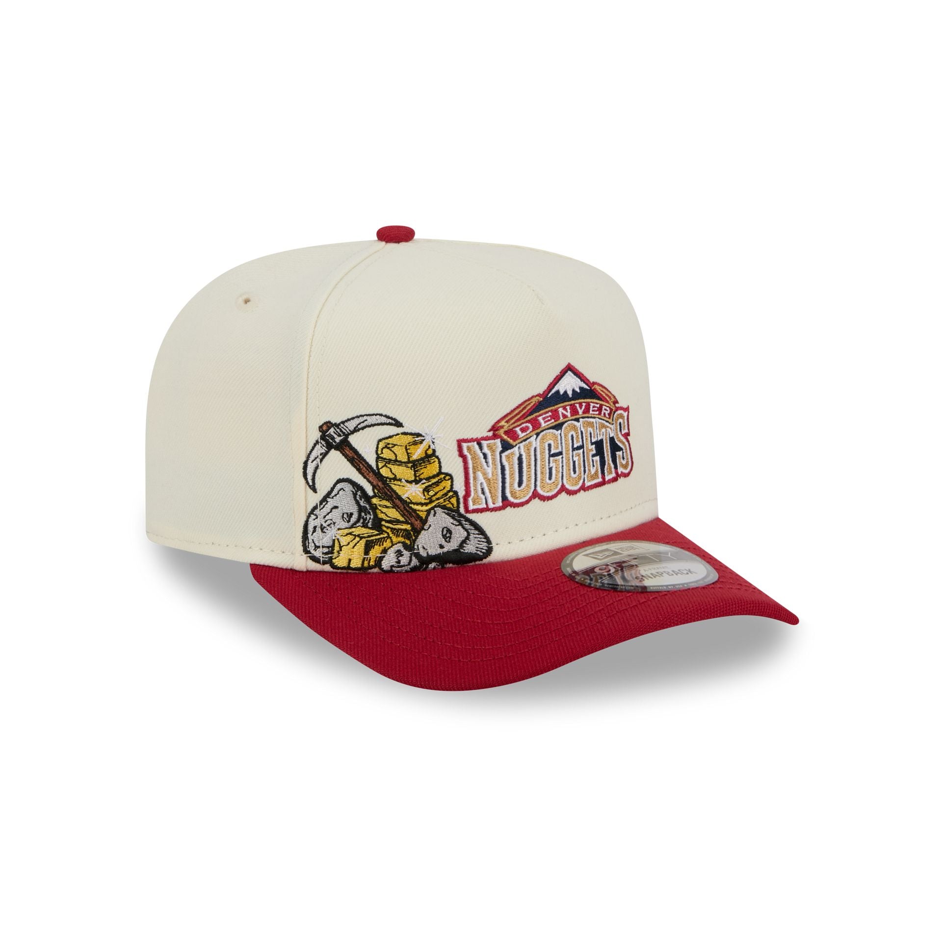 Denver Nuggets 1993-2002 Hardwood Classics Chrome White 9FIFTY A-Frame Snapback Hat