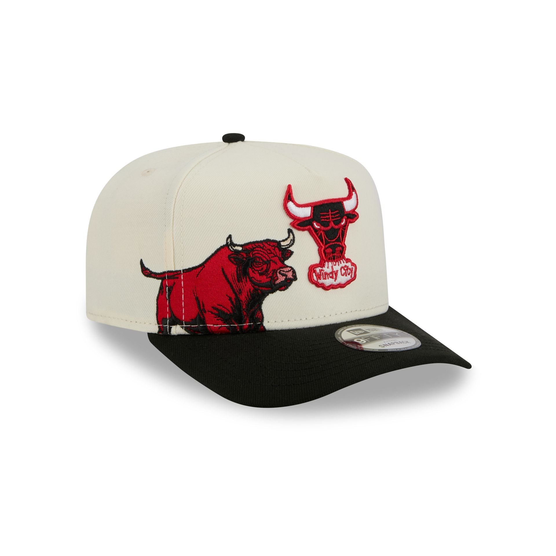 Chicago Bulls 1960-1970 Hardwood Classics Chrome White 9FIFTY A-Frame Snapback Hat