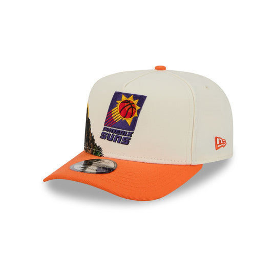 Phoenix Suns 1968-1991 Hardwood Classics Chrome White 9FIFTY A-Frame Snapback Hat - New Era Cap