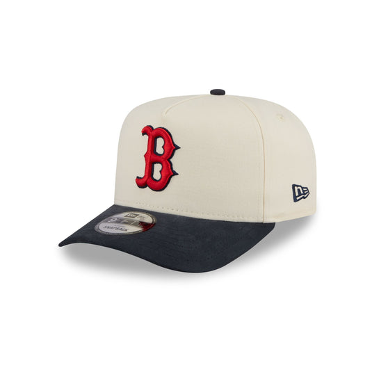 Boston Red Sox Cotton Brush Chrome Pre-Curve 9FIFTY A-Frame Snapback Hat - New Era Cap