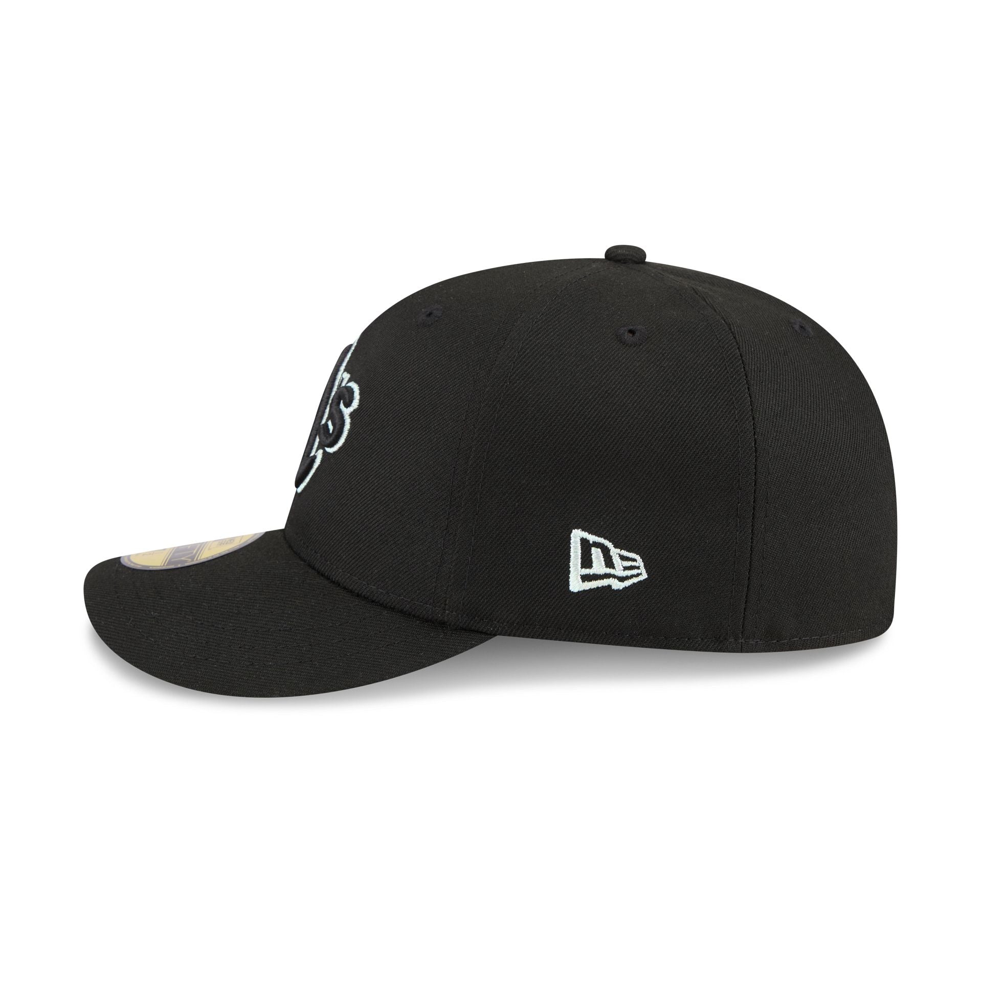 Athletics Black Pre-Curve 59FIFTY Fitted Hat
