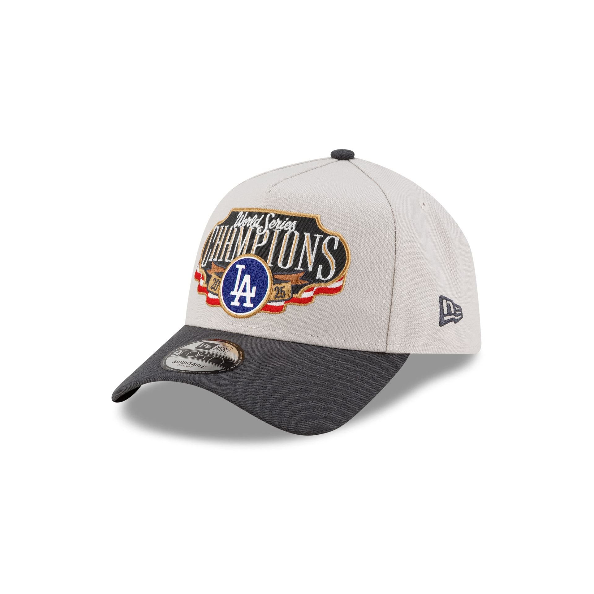 Los Angeles Dodgers 2025 World Series Champions Locker Room 9FORTY A-Frame Snapback Hat