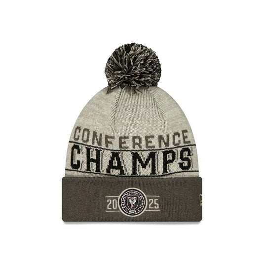 Inter Miami 2025 Conference Champions Pom Knit Hat - New Era Cap