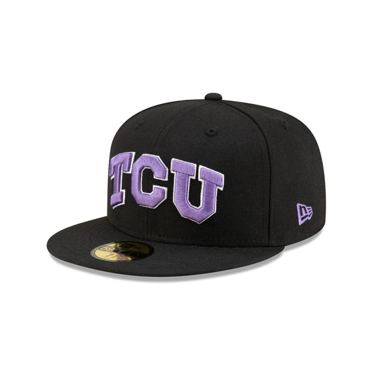 TCU Horned Frogs Black 59FIFTY Fitted Hat - New Era Cap