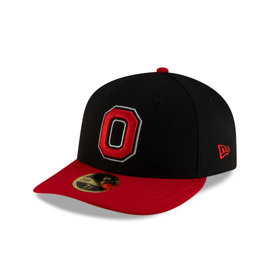 Ohio State Buckeyes Black Scarlet Low Profile 59FIFTY Fitted - New Era Cap