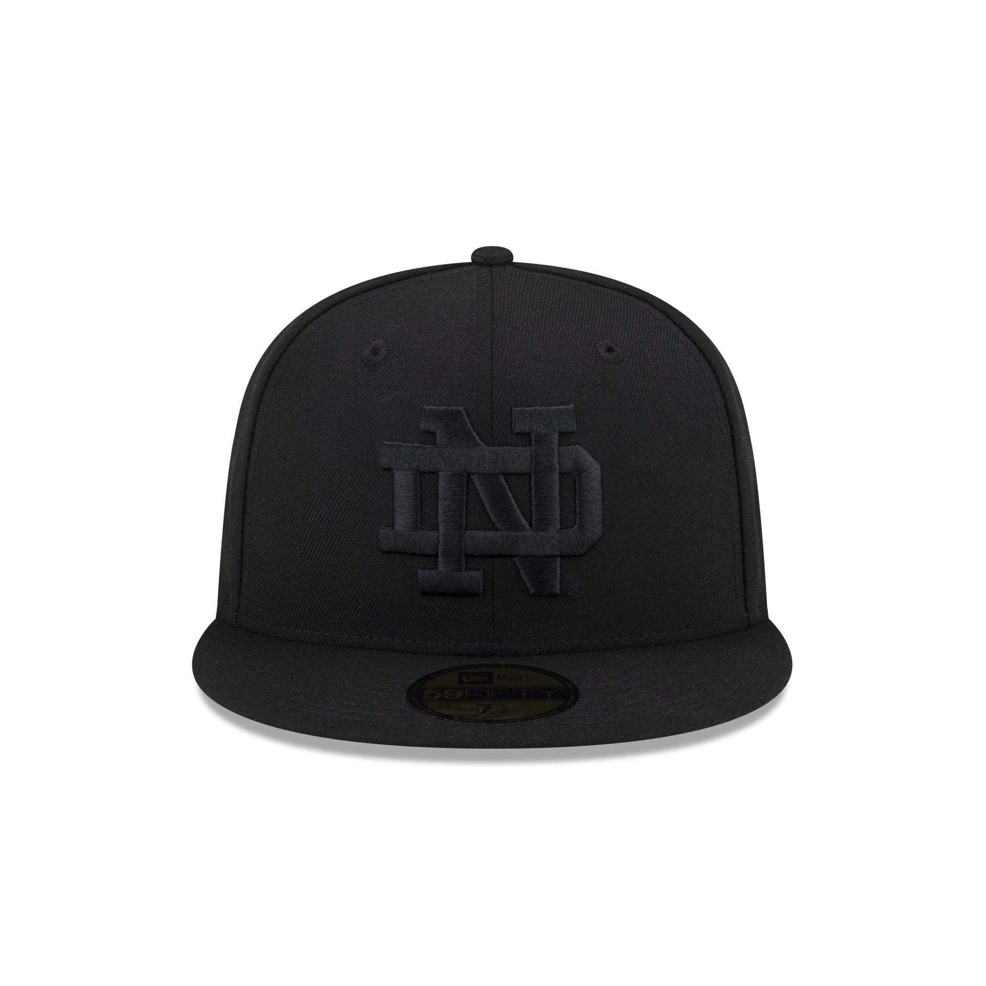 Notre Dame Fighting Irish Black on Black 59FIFTY Fitted Hat