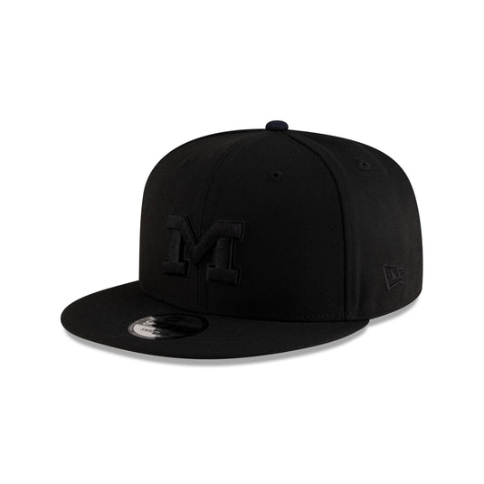 Michigan Wolverines Black on Black 9FIFTY Snapback Hat - New Era Cap