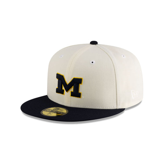 Michigan Wolverines Crome Navy 59FIFTY Fitted - New Era Cap