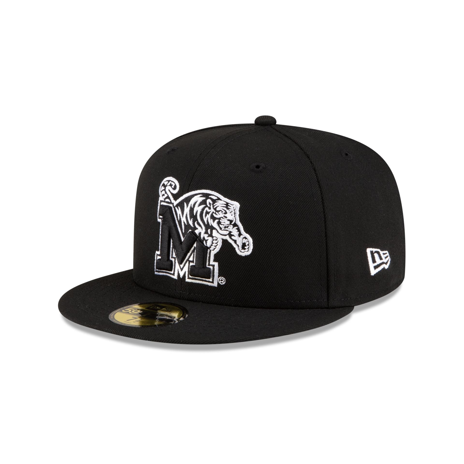 Memphis Tigers Black & White 59FIFTY Fitted Hat