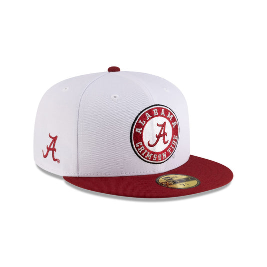Alabama Crimson Tide White 59FIFTY Fitted - New Era Cap