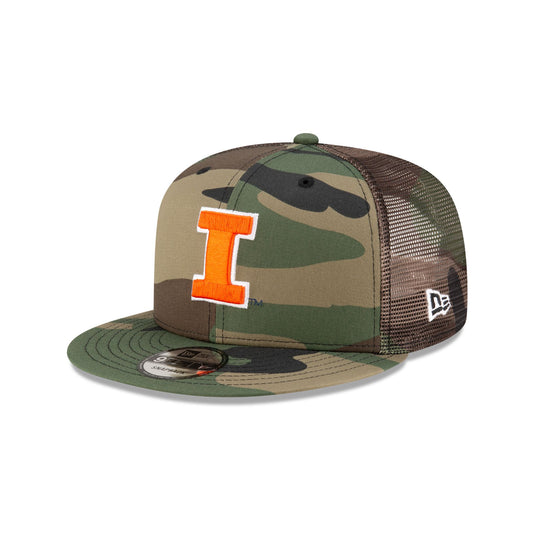 Illinois Fighting Illini Camo 9FIFTY Trucker Hat - New Era Cap