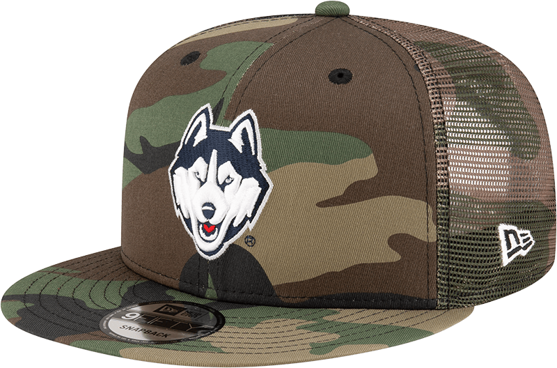 Connecticut Huskies Camo 9FIFTY Trucker Hat