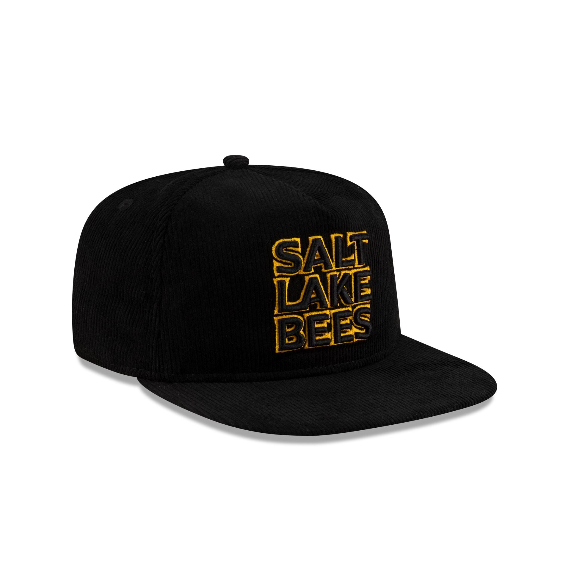 Salt Lake Bees Black Corduroy Golfer Hat