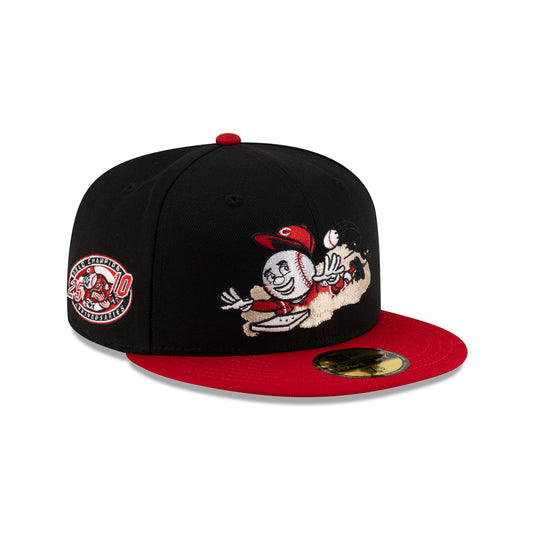 Cincinnati Reds Mascot Black 59FIFTY Fitted Hat - New Era Cap