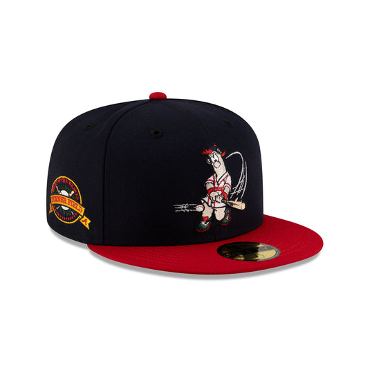 Atlanta Braves Mascot Navy 59FIFTY Fitted Hat - New Era Cap