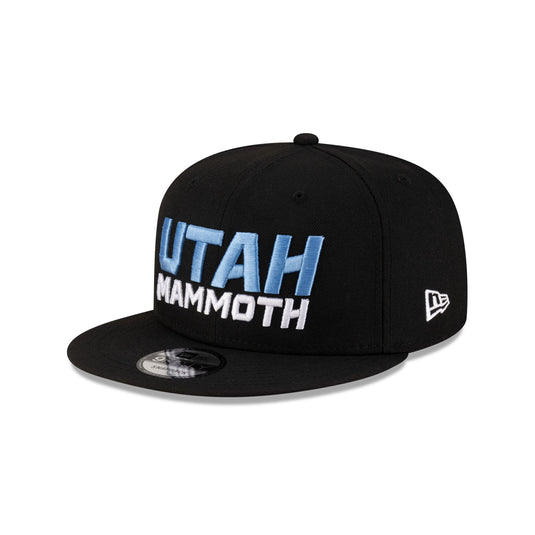 Utah Mammoth Black Stack 9FIFTY Snapback Hat - New Era Cap