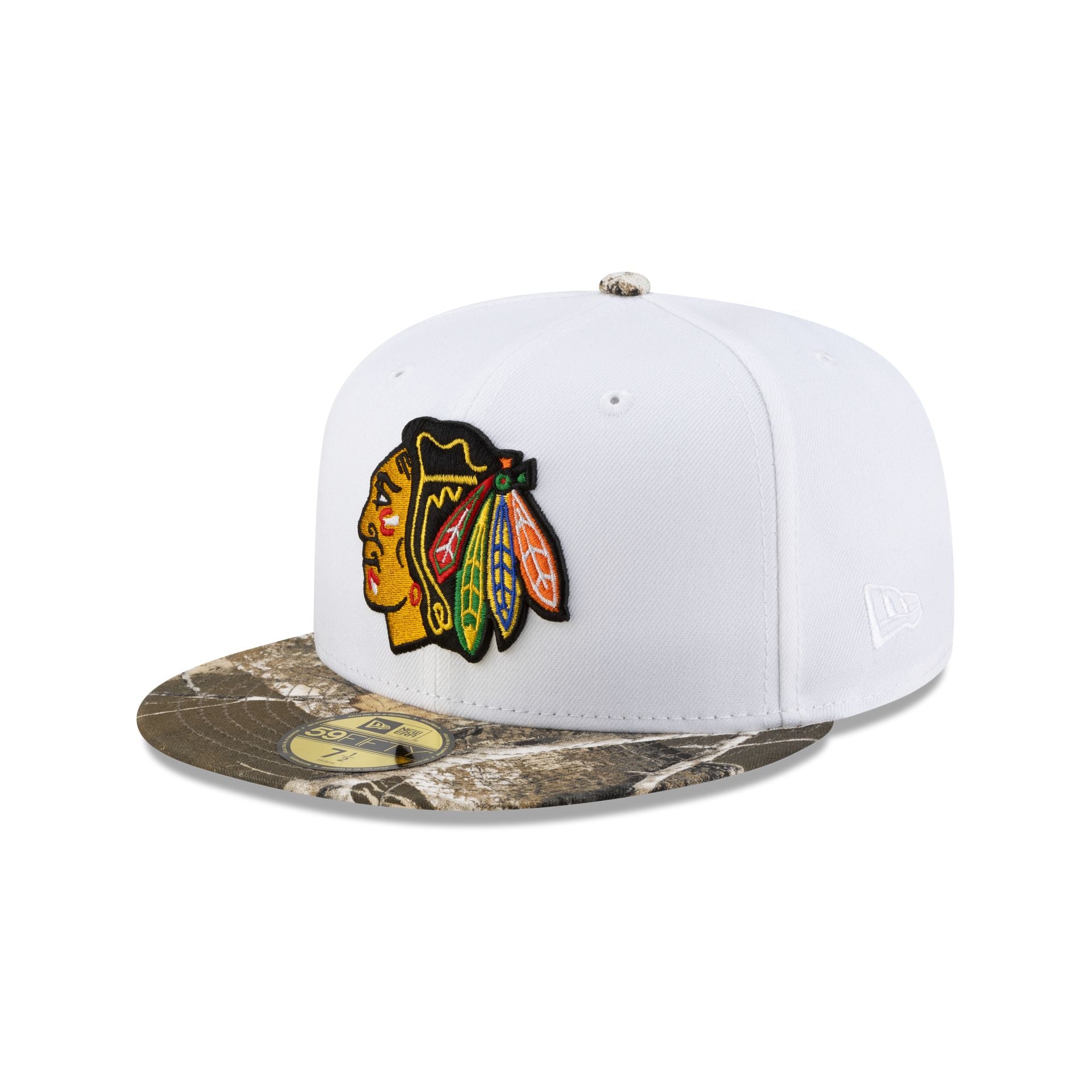 Chicago Blackhawks Realtree Visor 59FIFTY Fitted Hat