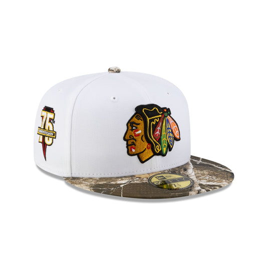 Chicago Blackhawks Realtree Visor 59FIFTY Fitted Hat - New Era Cap