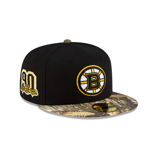 Boston Bruins Realtree Visor 59FIFTY Fitted Hat - New Era Cap