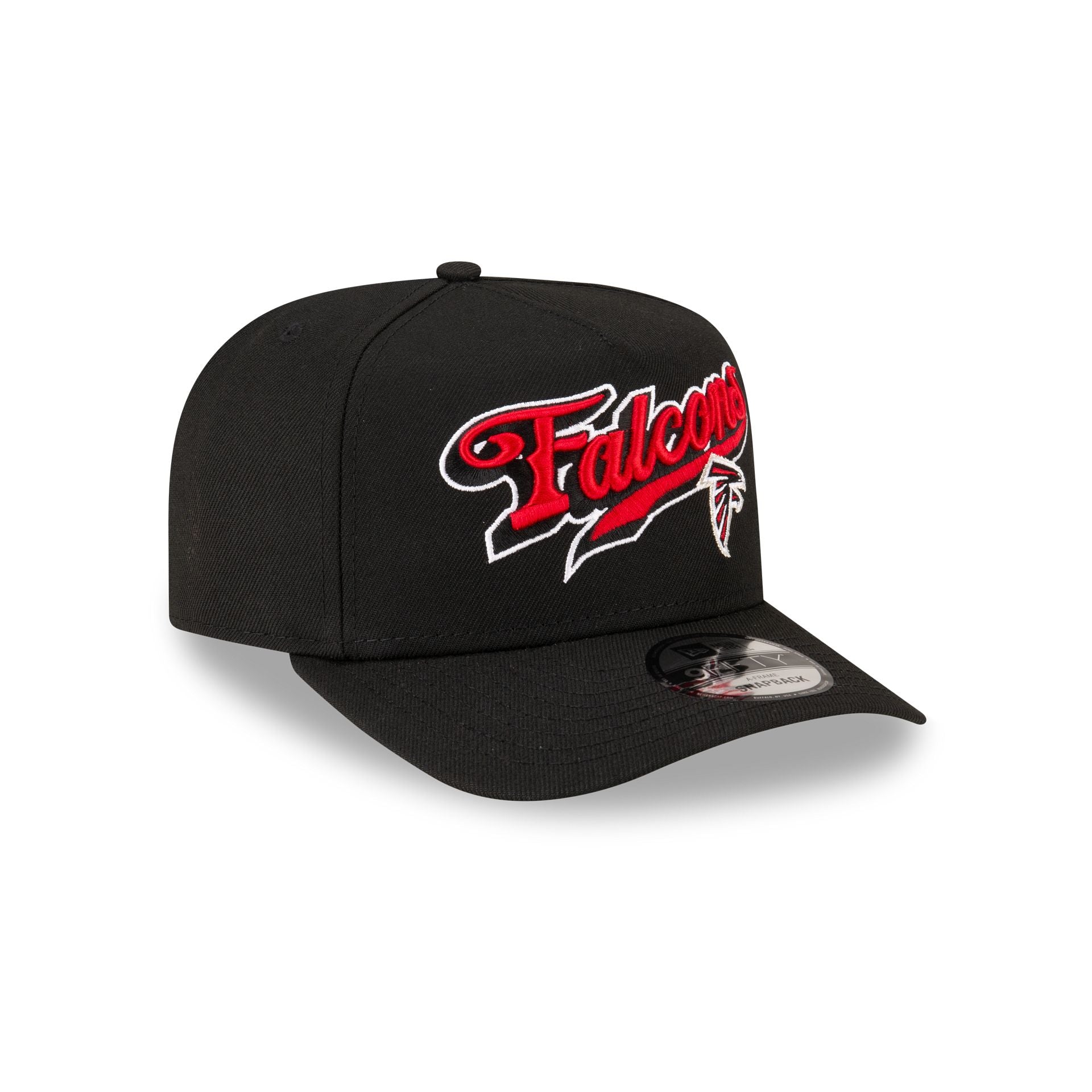 Born x Raised x Atlanta Falcons Script Black 9FIFTY A-Frame Snapback Hat