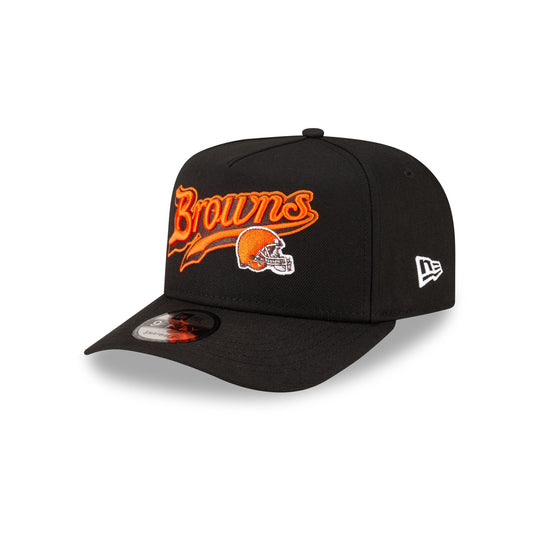 Born x Raised x Cleveland Browns Script Black 9FIFTY A-Frame Snapback Hat - New Era Cap