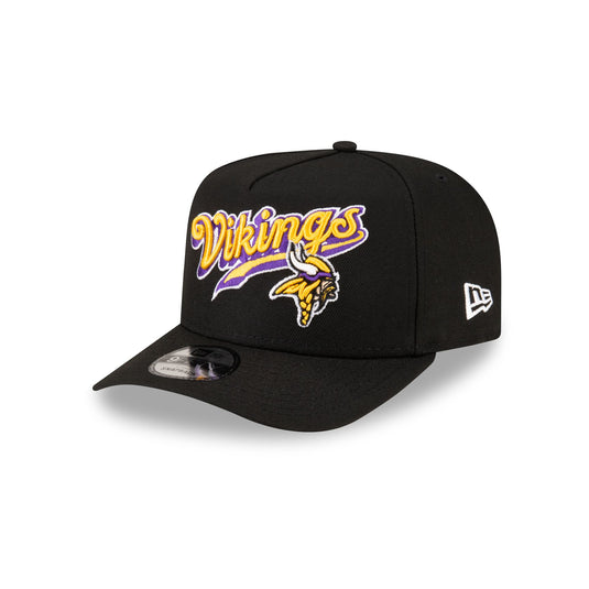 Born x Raised x Minnesota Vikings Script Black 9FIFTY A-Frame Snapback Hat - New Era Cap