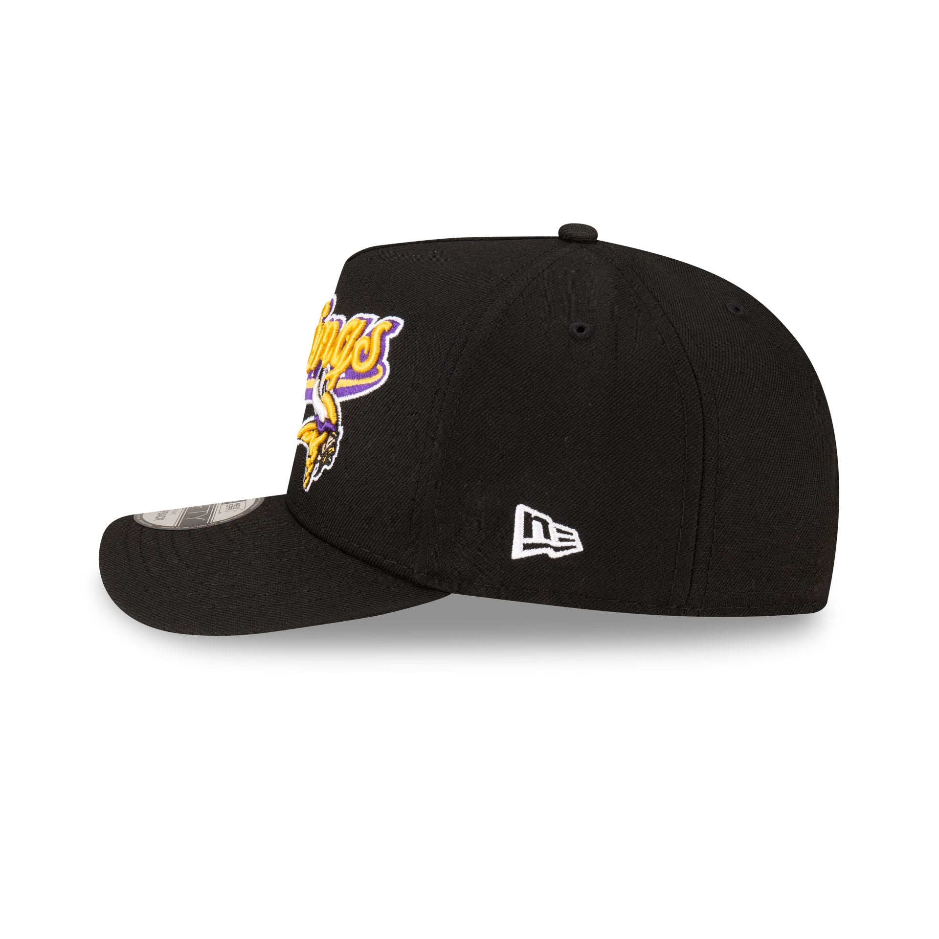 Born x Raised x Minnesota Vikings Script Black 9FIFTY A-Frame Snapback Hat