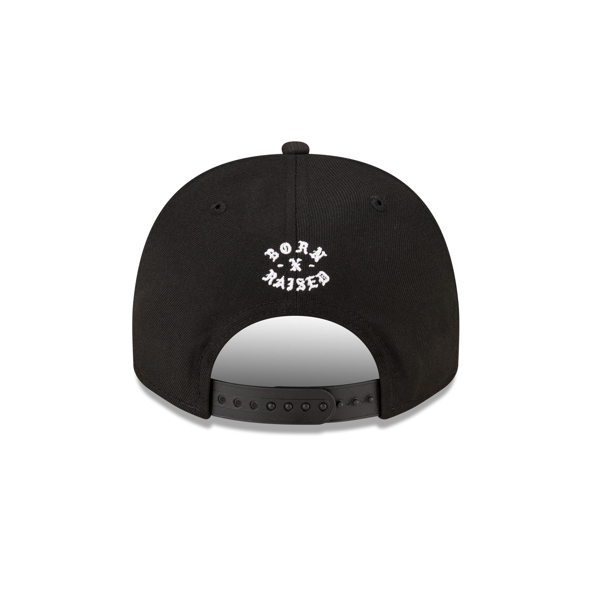 Born x Raised x New Orleans Saints Script Black 9FIFTY A-Frame Snapback Hat