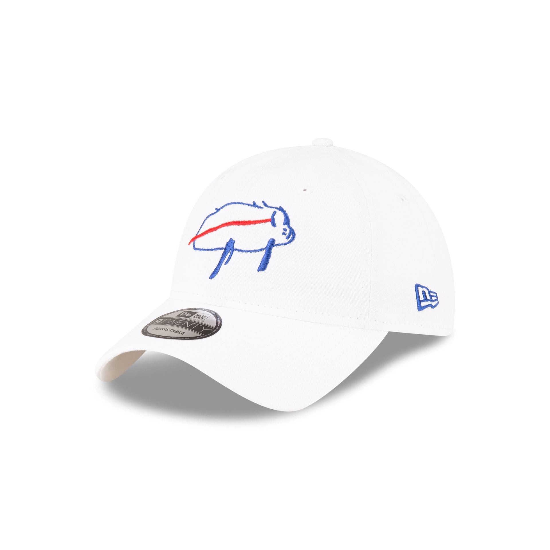 Buffalo Bills Billustration White 9TWENTY Adjustable Hat