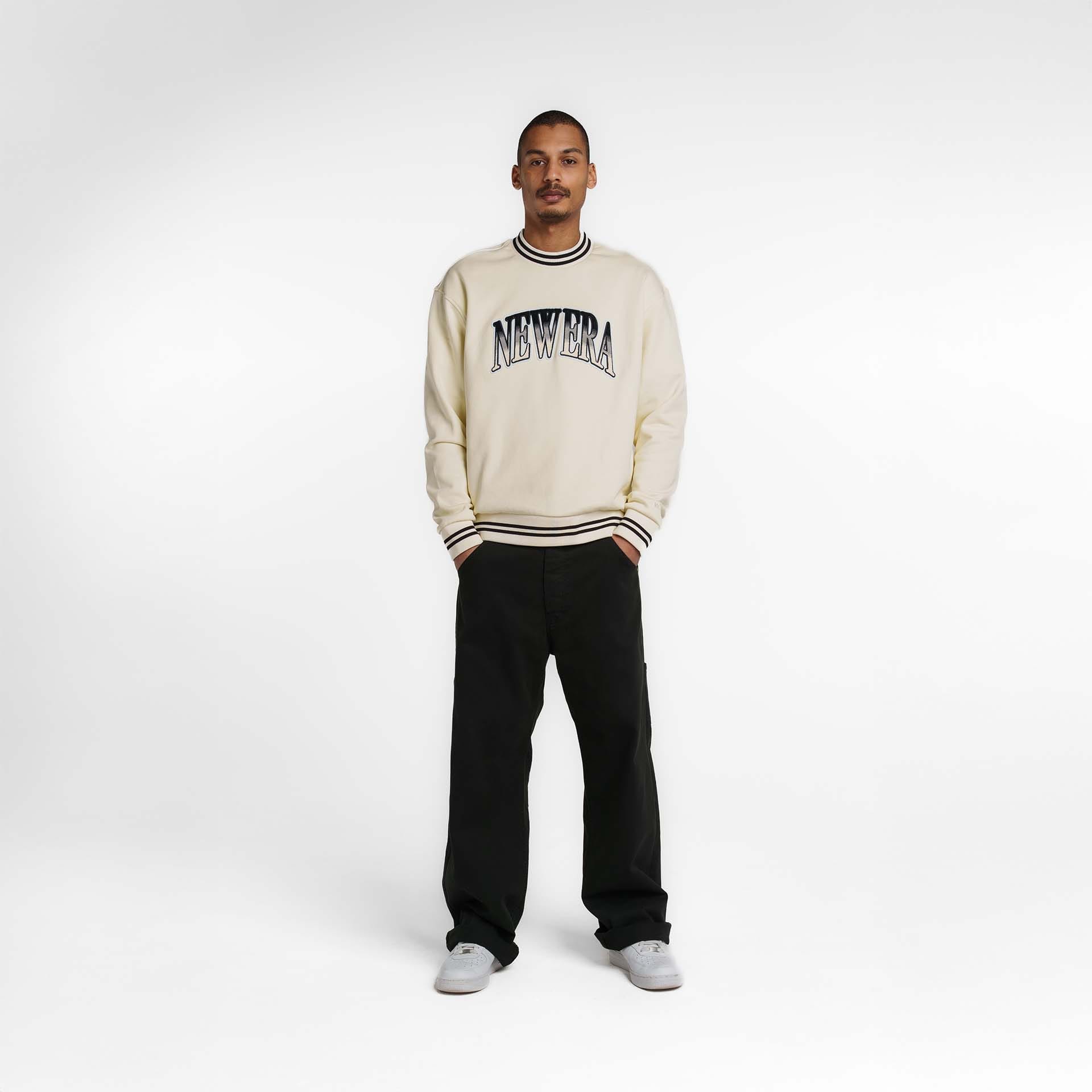 New Era Branded Ombre Chrome White Crewneck